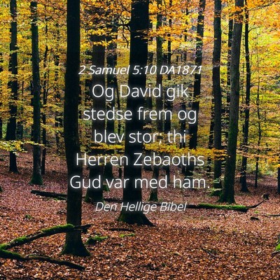 Picture 04 - 2 Samuel 5:10 DA1871 - Og David gik stedse frem og blev stor; thi Herren - Bible Verse Picture