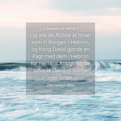 Picture 04 - 2 Samuel 5:3 DA1871 - Og alle de Ældste af Israel kom til Kongen i - Bible Verse Picture
