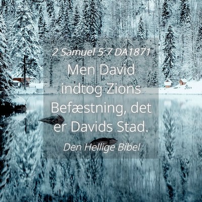 Picture 04 - 2 Samuel 5:7 DA1871 - Men David indtog Zions Befæstning, det er Davids - Bible Verse Picture