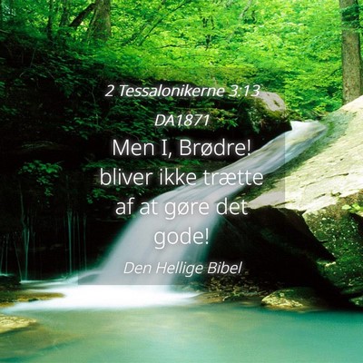 Picture 04 - 2 Tessalonikerne 3:13 DA1871 - Men I, Brødre! bliver ikke trætte af at gøre - Bible Verse Picture