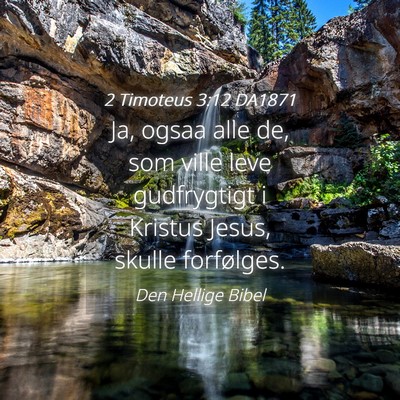Picture 04 - 2 Timoteus 3:12 DA1871 - Ja, ogsaa alle de, som ville leve gudfrygtigt i - Bible Verse Picture