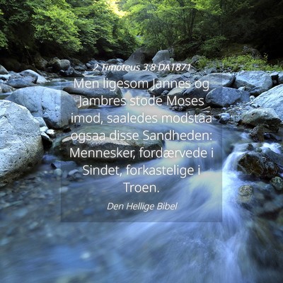 Picture 04 - 2 Timoteus 3:8 DA1871 - Men ligesom Jannes og Jambres stode Moses imod, - Bible Verse Picture