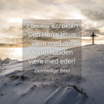 Picture 04 - 2 Timoteus 4:22 DA1871 - Den Herre Jesus være med din Aand! Naaden være - Bible Verse Picture