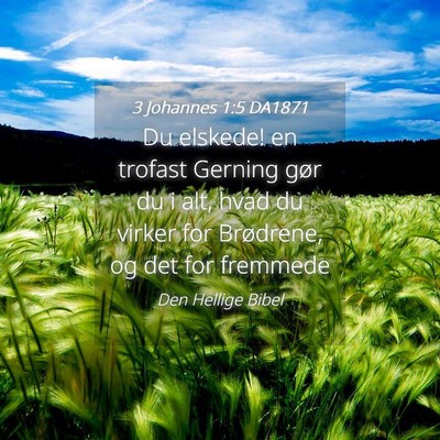 Picture 04 - 3 Johannes 1:5 DA1871 - Du elskede! en trofast Gerning gør du i alt, - Bible Verse Picture