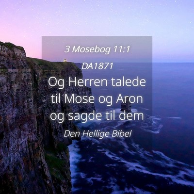 Picture 04 - 3 Mosebog 11:1 DA1871 - Og Herren talede til Mose og Aron og sagde til - Bible Verse Picture