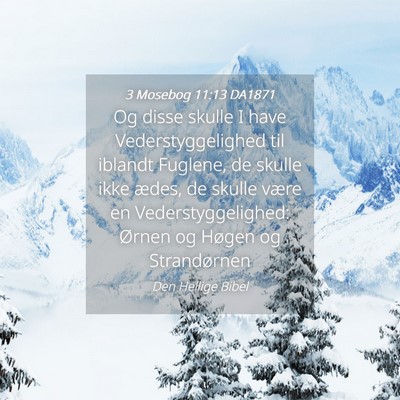 Picture 04 - 3 Mosebog 11:13 DA1871 - Og disse skulle I have Vederstyggelighed til - Bible Verse Picture