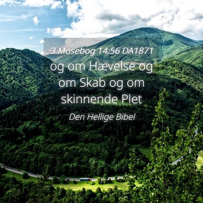 Picture 04 - 3 Mosebog 14:56 DA1871 - og om Hævelse og om Skab og om skinnende - Bible Verse Picture