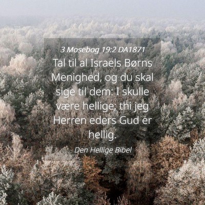 Picture 04 - 3 Mosebog 19:2 DA1871 - Tal til al Israels Børns Menighed, og du skal - Bible Verse Picture