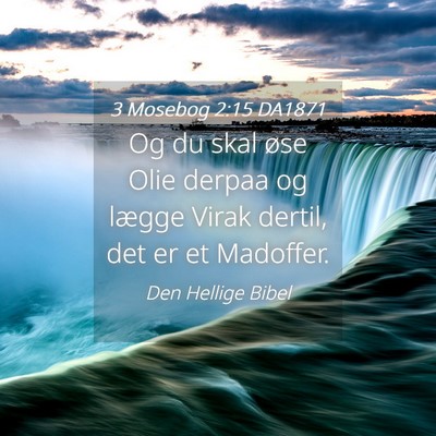 Picture 04 - 3 Mosebog 2:15 DA1871 - Og du skal øse Olie derpaa og lægge Virak - Bible Verse Picture