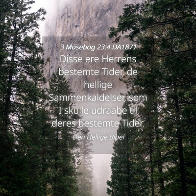 Picture 04 - 3 Mosebog 23:4 DA1871 - Disse ere Herrens bestemte Tider, de hellige - Bible Verse Picture