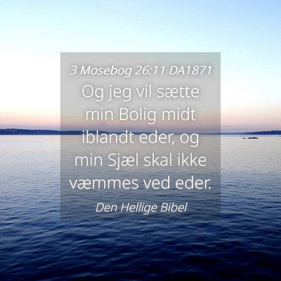 Picture 04 - 3 Mosebog 26:11 DA1871 - Og jeg vil sætte min Bolig midt iblandt eder, og - Bible Verse Picture