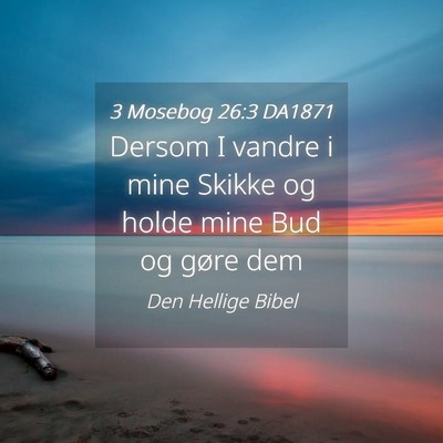 Picture 04 - 3 Mosebog 26:3 DA1871 - Dersom I vandre i mine Skikke og holde mine Bud - Bible Verse Picture