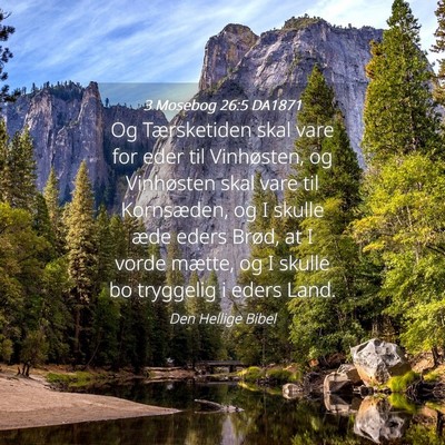Picture 04 - 3 Mosebog 26:5 DA1871 - Og Tærsketiden skal vare for eder til - Bible Verse Picture