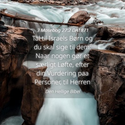 Picture 04 - 3 Mosebog 27:2 DA1871 - Tal til Israels Børn og du skal sige til dem: - Bible Verse Picture