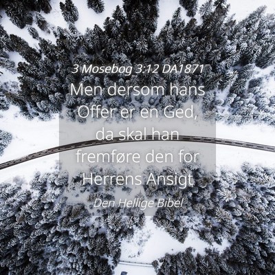 Picture 04 - 3 Mosebog 3:12 DA1871 - Men dersom hans Offer er en Ged, da skal han - Bible Verse Picture