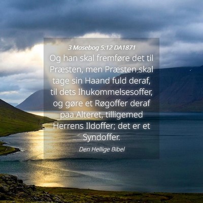 Picture 04 - 3 Mosebog 5:12 DA1871 - Og han skal fremføre det til Præsten, men - Bible Verse Picture