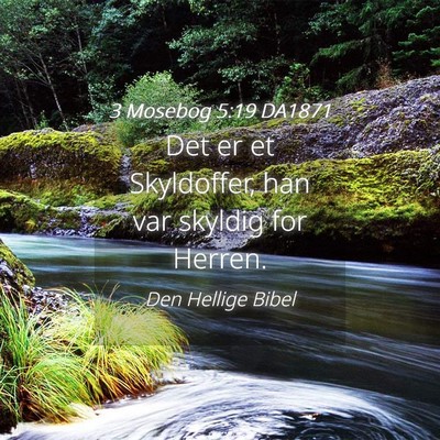 Picture 04 - 3 Mosebog 5:19 DA1871 - Det er et Skyldoffer, han var skyldig for - Bible Verse Picture