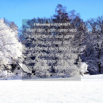 Picture 04 - 3 Mosebog 6:20 DA1871 - Hver den, som rører ved Kødet deraf, skal være - Bible Verse Picture