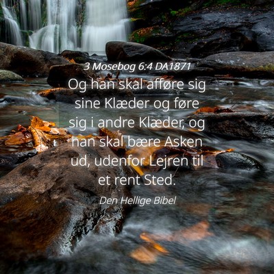 Picture 04 - 3 Mosebog 6:4 DA1871 - Og han skal afføre sig sine Klæder og føre sig - Bible Verse Picture