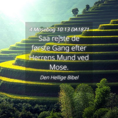 Picture 04 - 4 Mosebog 10:13 DA1871 - Saa rejste de første Gang efter Herrens Mund ved - Bible Verse Picture