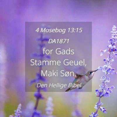 Picture 04 - 4 Mosebog 13:15 DA1871 - for Gads Stamme Geuel, Maki - Bible Verse Picture