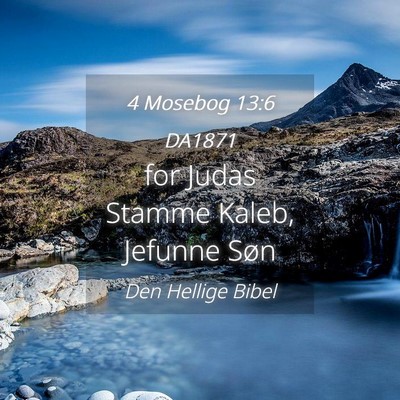 Picture 04 - 4 Mosebog 13:6 DA1871 - for Judas Stamme Kaleb, Jefunne - Bible Verse Picture