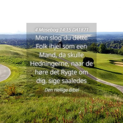 Picture 04 - 4 Mosebog 14:15 DA1871 - Men slog du dette Folk ihjel som een Mand, da - Bible Verse Picture