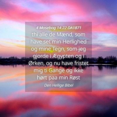 Picture 04 - 4 Mosebog 14:22 DA1871 - thi alle de Mænd, som have set min Herlighed og - Bible Verse Picture