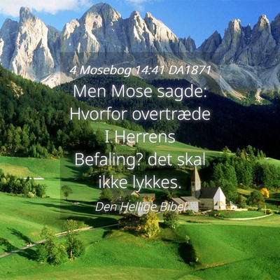 Picture 04 - 4 Mosebog 14:41 DA1871 - Men Mose sagde: Hvorfor overtræde I Herrens - Bible Verse Picture
