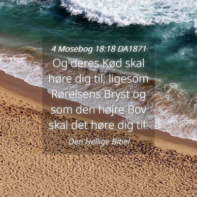 Picture 04 - 4 Mosebog 18:18 DA1871 - Og deres Kød skal høre dig til; ligesom - Bible Verse Picture