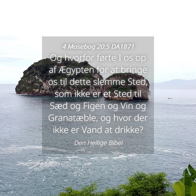 Picture 04 - 4 Mosebog 20:5 DA1871 - Og hvorfor førte I os op af Ægypten for at - Bible Verse Picture