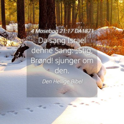 Picture 04 - 4 Mosebog 21:17 DA1871 - Da sang Israel denne Sang: „Stig, Brønd! - Bible Verse Picture