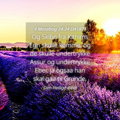 Picture 04 - 4 Mosebog 24:24 DA1871 - Og Skibe fra Kithims Egn skulle komme, og de - Bible Verse Picture