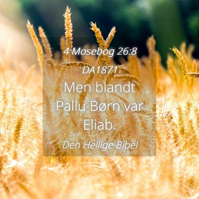 Picture 04 - 4 Mosebog 26:8 DA1871 - Men blandt Pallu Børn var - Bible Verse Picture