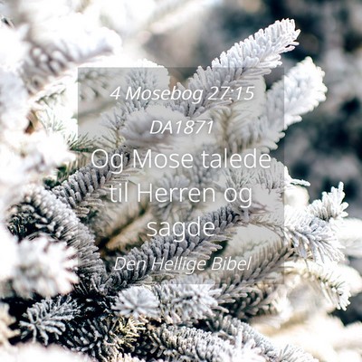 Picture 04 - 4 Mosebog 27:15 DA1871 - Og Mose talede til Herren og - Bible Verse Picture