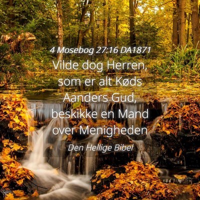 Picture 04 - 4 Mosebog 27:16 DA1871 - Vilde dog Herren, som er alt Køds Aanders Gud, - Bible Verse Picture