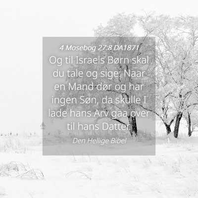Picture 04 - 4 Mosebog 27:8 DA1871 - Og til Israels Børn skal du tale og sige: Naar - Bible Verse Picture