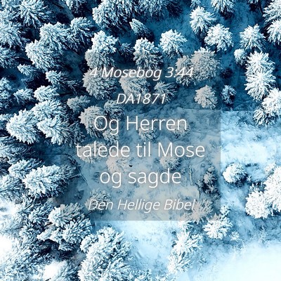 Picture 04 - 4 Mosebog 3:44 DA1871 - Og Herren talede til Mose og - Bible Verse Picture