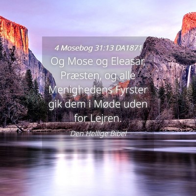 Picture 04 - 4 Mosebog 31:13 DA1871 - Og Mose og Eleasar, Præsten, og alle Menighedens - Bible Verse Picture