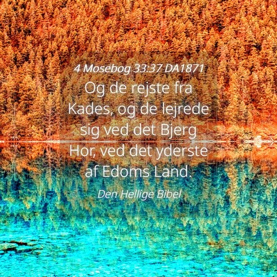 Picture 04 - 4 Mosebog 33:37 DA1871 - Og de rejste fra Kades, og de lejrede sig ved det - Bible Verse Picture