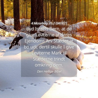 Picture 04 - 4 Mosebog 35:2 DA1871 - Byd Israels Børn, at de give Leviterne af deres - Bible Verse Picture
