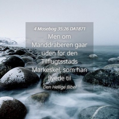 Picture 04 - 4 Mosebog 35:26 DA1871 - Men om Manddraberen gaar uden for den - Bible Verse Picture