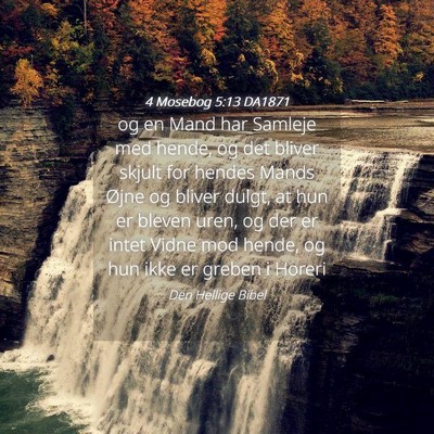 Picture 04 - 4 Mosebog 5:13 DA1871 - og en Mand har Samleje med hende, og det bliver - Bible Verse Picture