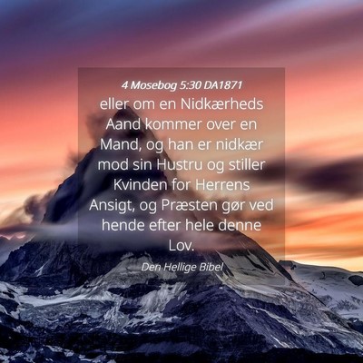 Picture 04 - 4 Mosebog 5:30 DA1871 - eller om en Nidkærheds Aand kommer over en Mand, - Bible Verse Picture
