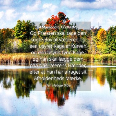 Picture 04 - 4 Mosebog 6:19 DA1871 - Og Præsten skal tage den kogte Bov af Væderen - Bible Verse Picture