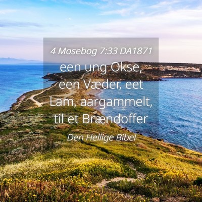 Picture 04 - 4 Mosebog 7:33 DA1871 - een ung Okse, een Væder, eet Lam, aargammelt, - Bible Verse Picture