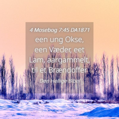 Picture 04 - 4 Mosebog 7:45 DA1871 - een ung Okse, een Væder, eet Lam, aargammelt, - Bible Verse Picture
