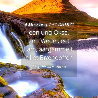 Picture 04 - 4 Mosebog 7:51 DA1871 - een ung Okse, een Væder, eet Lam, aargammelt, - Bible Verse Picture