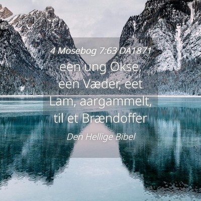 Picture 04 - 4 Mosebog 7:63 DA1871 - een ung Okse, een Væder, eet Lam, aargammelt, - Bible Verse Picture