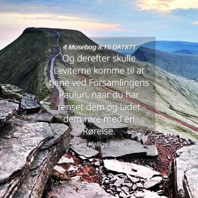 Picture 04 - 4 Mosebog 8:15 DA1871 - Og derefter skulle Leviterne komme til at tjene - Bible Verse Picture